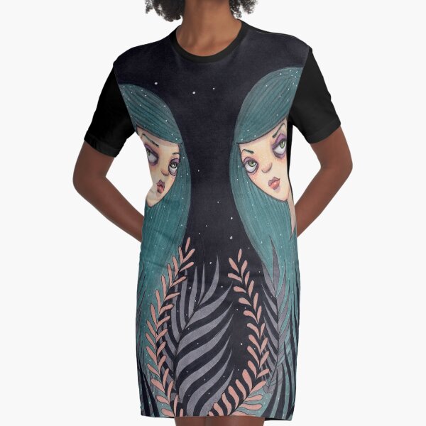 The Twins Graphic T-Shirt Dress