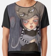 Crazy Cat Lady Chiffon Top