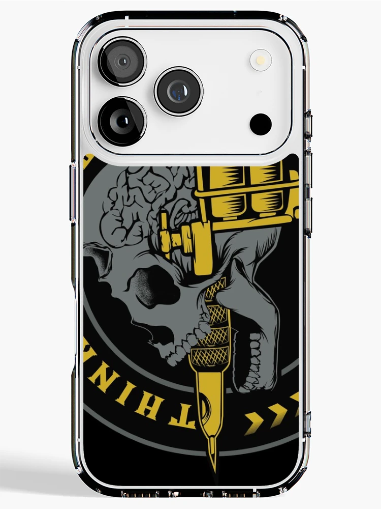 Thumbnail 1 of 5, iPhone Case, Skull Tattoo Machine designed and sold by MathDesign03.