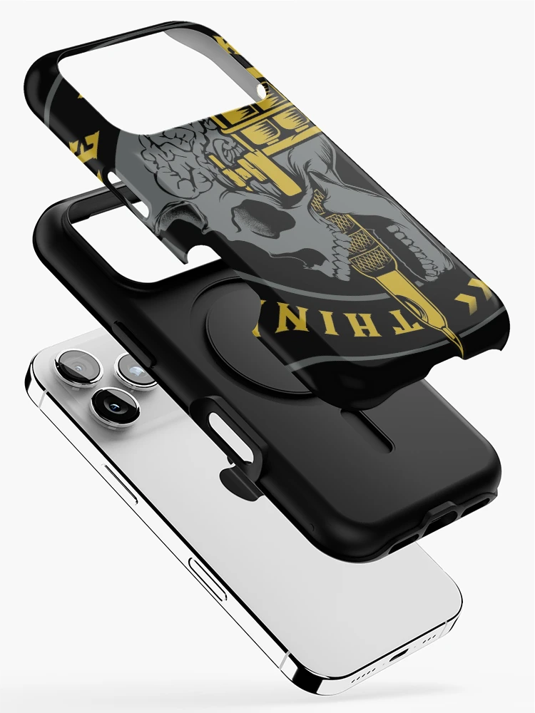 Thumbnail 2 of 4, iPhone Case, Skull Tattoo Machine designed and sold by MathDesign03.