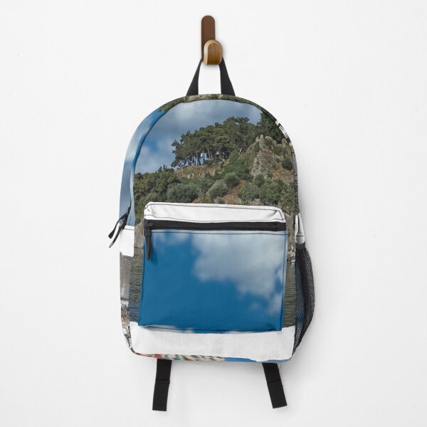Item preview, colorful old buildings and ruined castle in Parga Greece designed and sold by goceris.