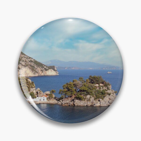 Item preview, Greek orthodox church on island Panagias in Parga Greece designed and sold by goceris.