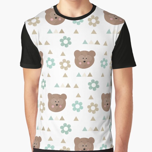 Vector seamless pattern with cute bears. Graphic T-Shirt