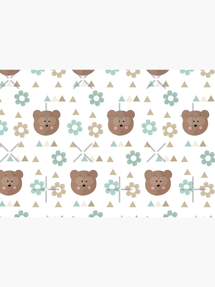 Thumbnail 5 of 5, Mask, Vector seamless pattern with cute bears. designed and sold by Victoria Riabov.