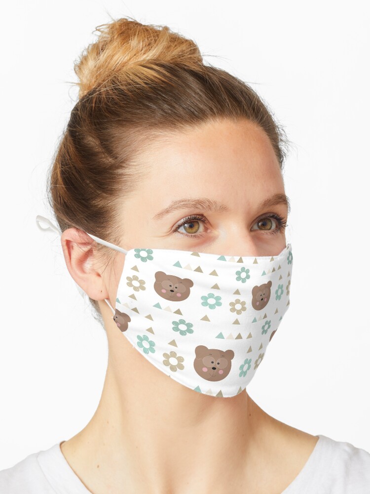 Thumbnail 1 of 5, Mask, Vector seamless pattern with cute bears. designed and sold by Victoria Riabov.