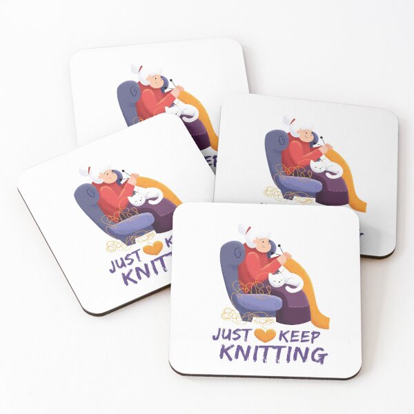 Item preview, Just keep Knitting Knit Knitter Yarn designed and sold by NeXore.