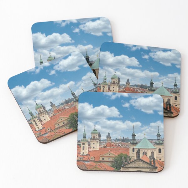 Item preview, buildings roofs and churches towers in old town Prague designed and sold by goceris.