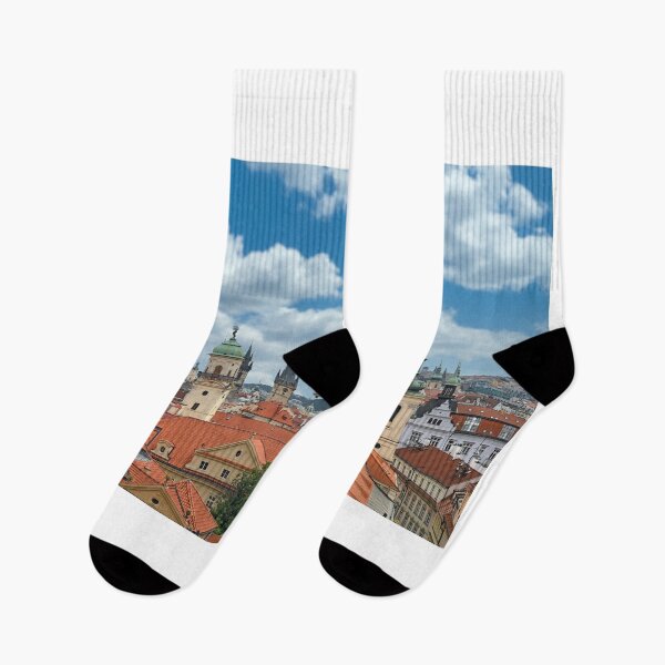 Item preview, buildings roofs and churches towers in old town Prague designed and sold by goceris.