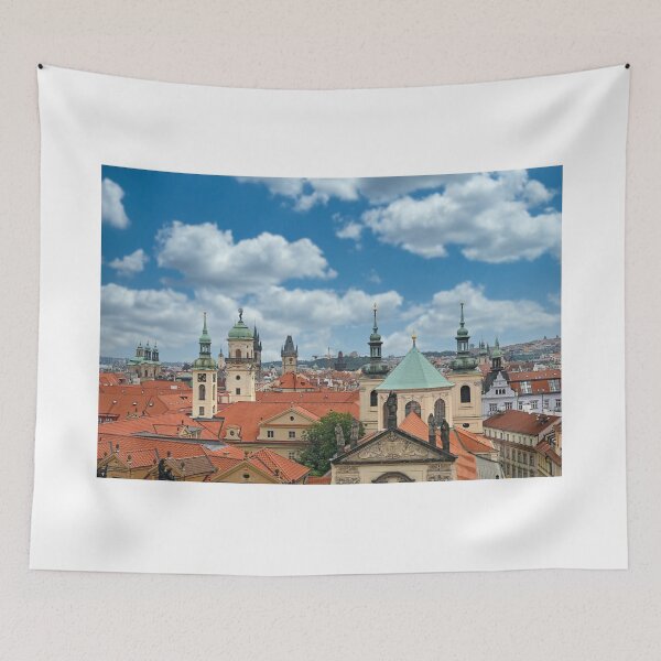 Item preview, buildings roofs and churches towers in old town Prague designed and sold by goceris.