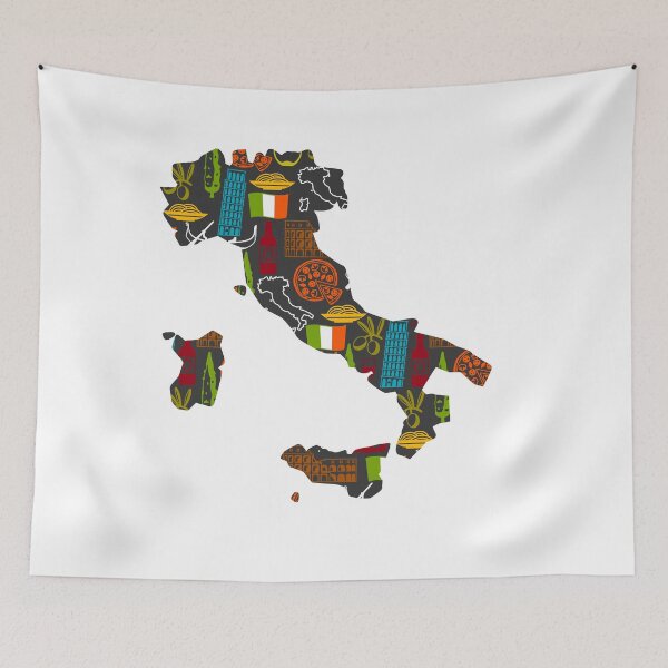 Item preview, Italy Food Map designed and sold by fahadabu.
