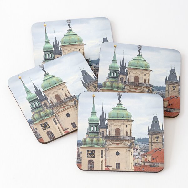 Item preview, churches and clock towers in old town Prague designed and sold by goceris.