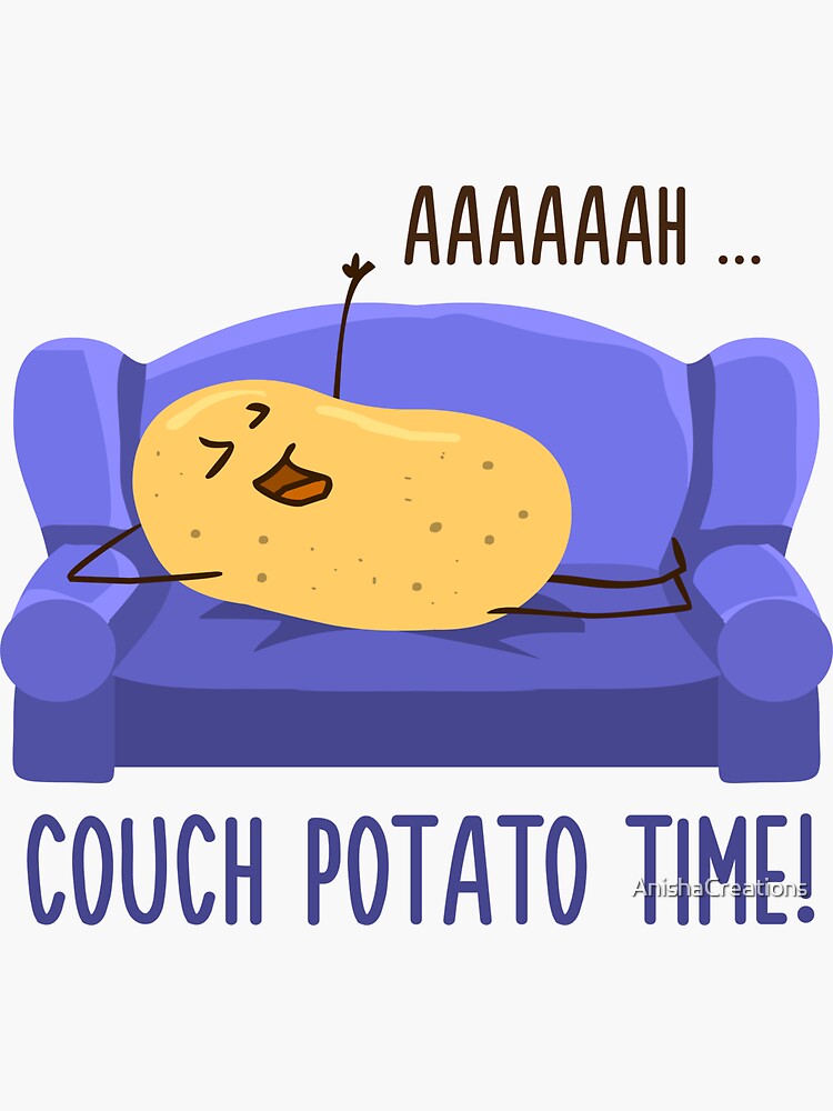 Don't be a potato console gaming couch potatoe' Sticker
