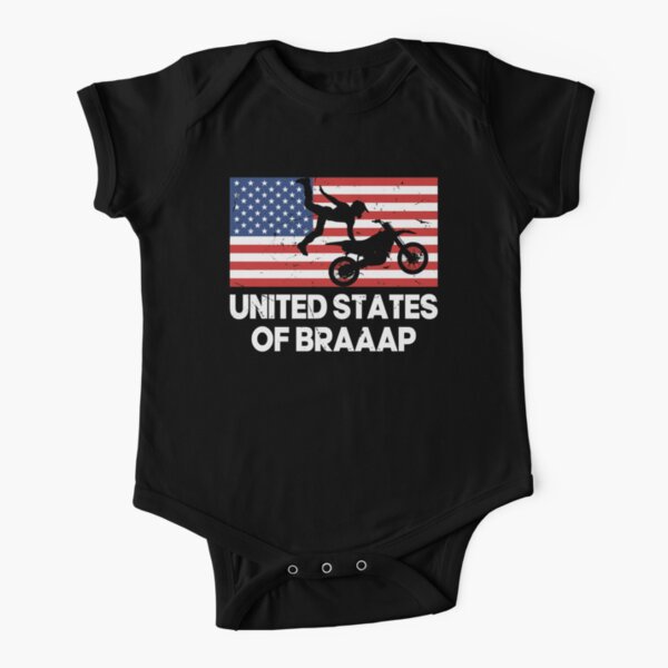 États-Unis de Braaap Usa Flag Dirtbike Cycle Body manches courtes