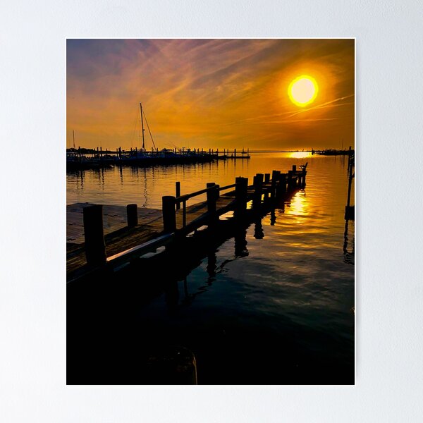 Item preview, Sunset Marina,sunset dock,cottage dock,Sunrise dock,dock sunrise,sunrise dock scene,metal photo prints,picture on metal,metal art prints,metal picture prints designed and sold by eyesight4vision.