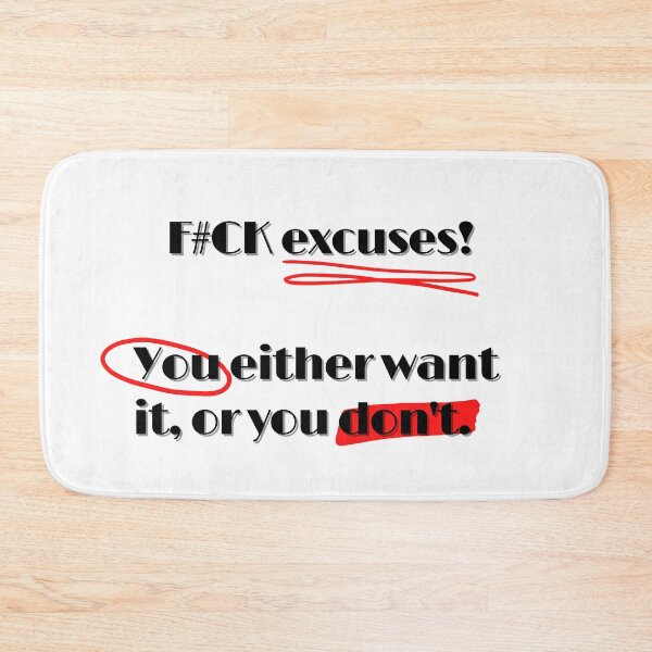 Item preview, F#ck excuses - logo designed and sold by GRKiT.