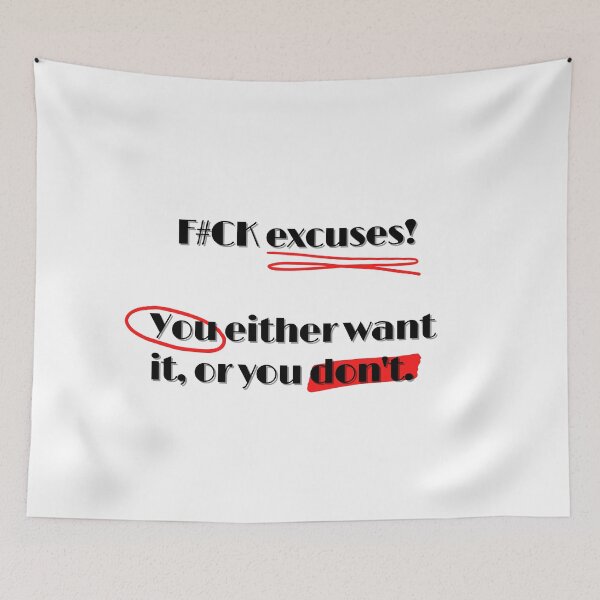 Item preview, F#ck excuses - logo designed and sold by GRKiT.