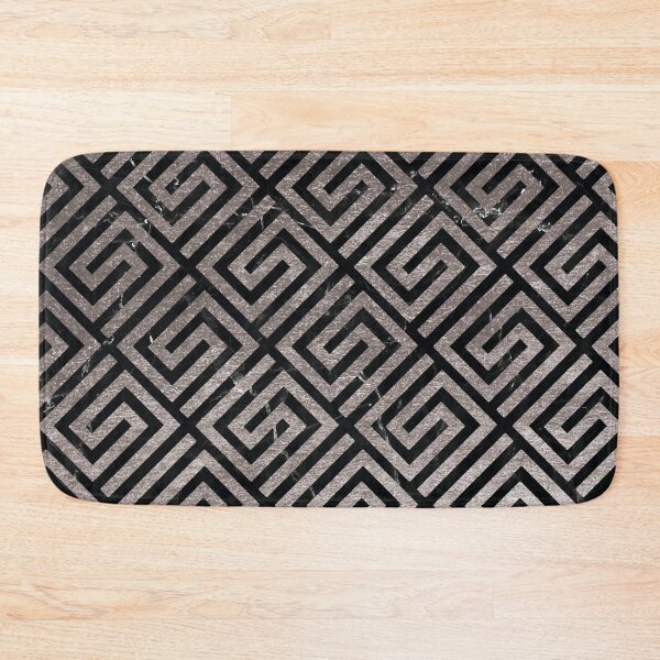 Item preview, Rose Gold Greek Key Pattern on Black Marble designed and sold by thelustrous.