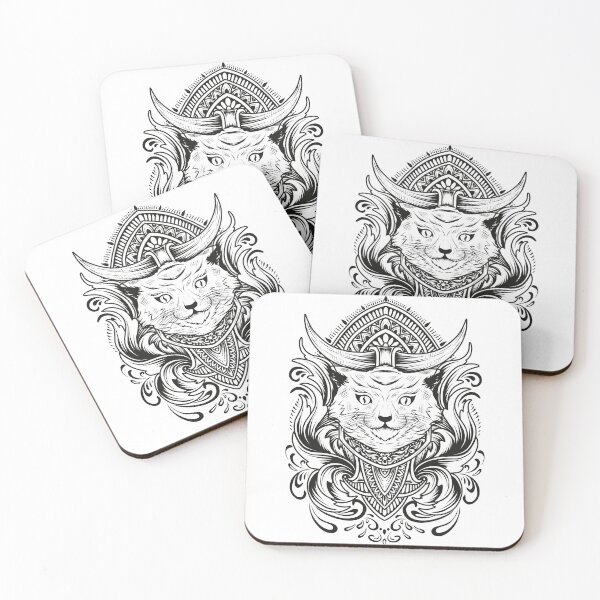 Item preview, Illustration Cat Head With Vintage designed and sold by SSK Designs.