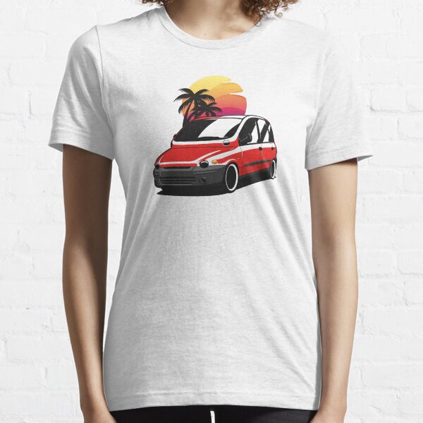 Red Fiat Multipla Sunset Essential T-Shirt