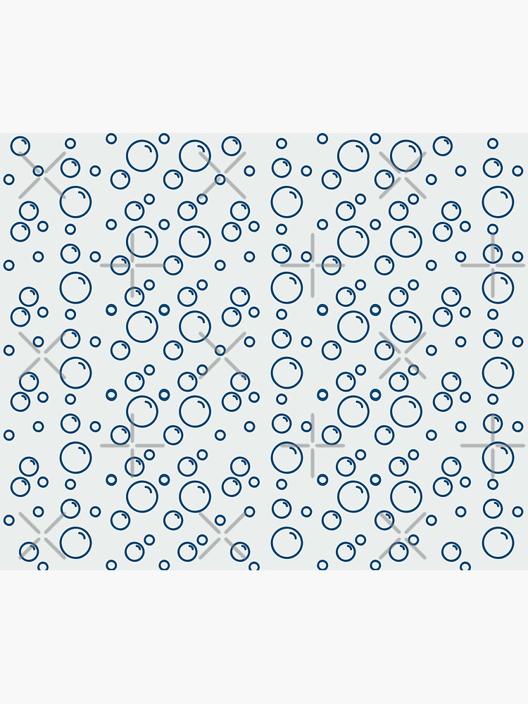 Thumbnail 3 of 3, Sticker, Blue Bubbles Pattern designed and sold by DesignsbyEH.