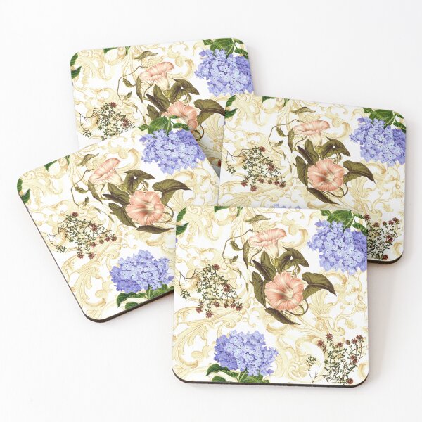 Item preview, Rococo Floral Print No. 3 white designed and sold by Emma Kunz.