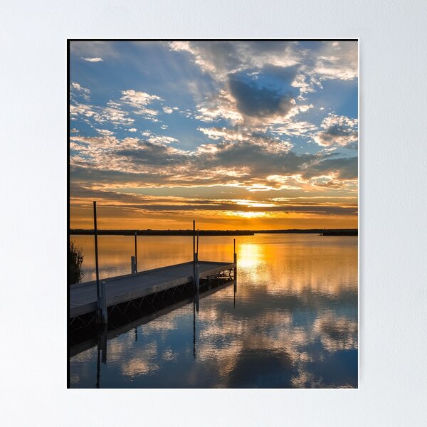 Item preview,   sunset dock,dock sunset,dock scene,metal photo prints,picture on metal,metal art prints,metal picture prints designed and sold by eyesight4vision.