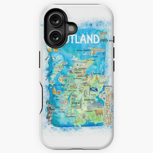 Item preview, Scotland Illustrated Map with Landmarks and Highlights  designed and sold by artshop77.