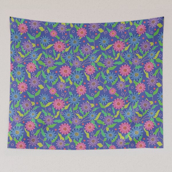 Item preview, Spring floral pattern on purple designed and sold by Susritart.
