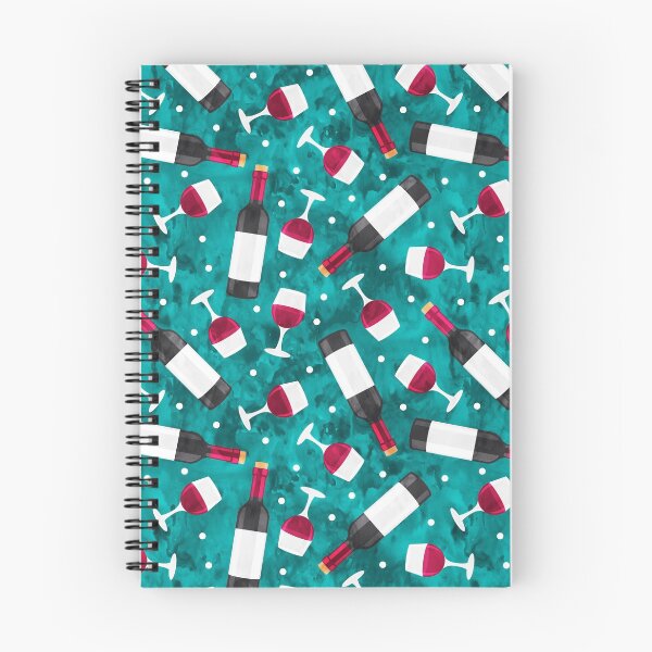 Item preview, Red wine - wine glasses and bottles - teal designed and sold by littlearrow.