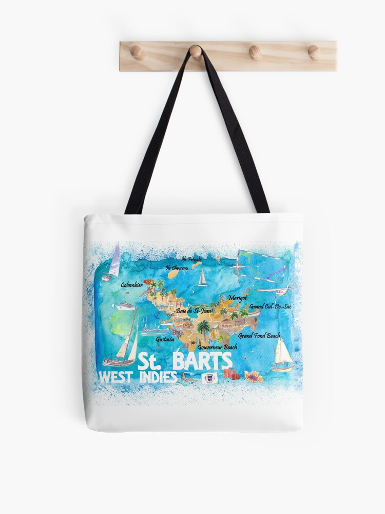 St. Barth's Beach Graphic Tote Bag