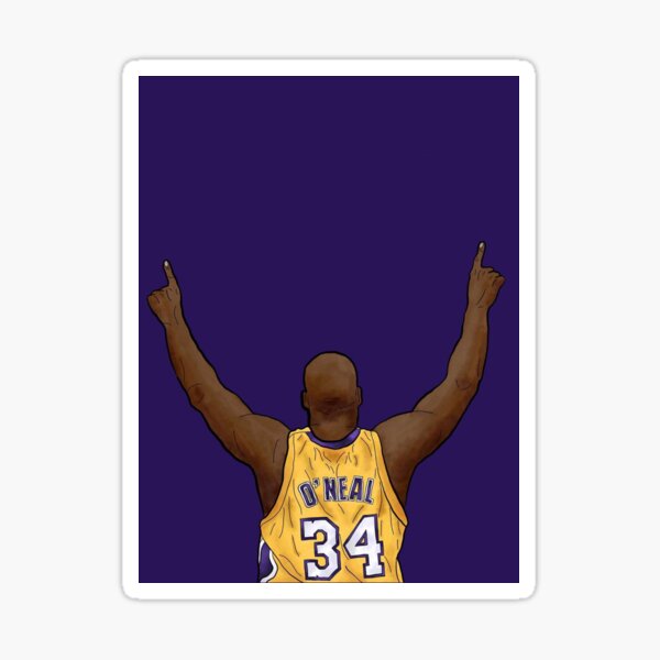 Shaquille O'Neal 34 lakers jersey  Sticker