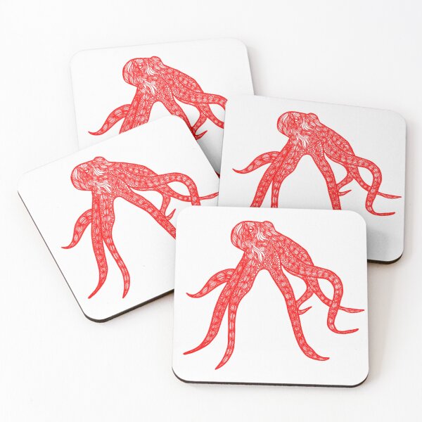 Item preview, Red octopus designed and sold by CreativePetlin.