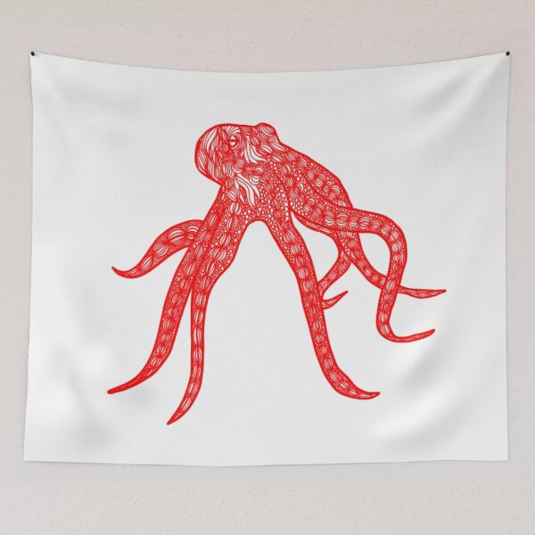 Item preview, Red octopus designed and sold by CreativePetlin.
