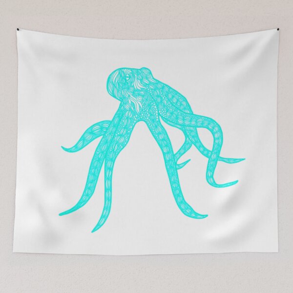 Item preview, Turquoise octopus designed and sold by CreativePetlin.