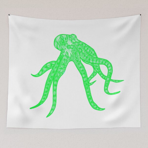 Item preview, Green octopus designed and sold by CreativePetlin.