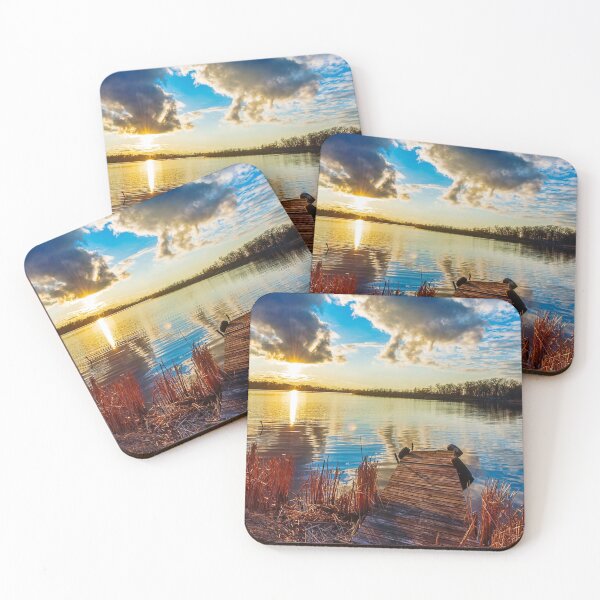 Artikelvorschau, Sonnenuntergang Dock, Dock Sonnenuntergang, Dock Szene, Metall Fotodrucke, Bild auf Metall, Metall Kunstdrucke, Metall Bilddrucke entworfen und verkauft von eyesight4vision.