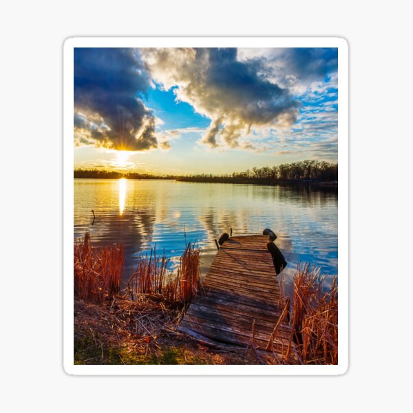 Item preview, sunset dock,dock sunset,dock scene,metal photo prints,picture on metal,metal art prints,metal picture prints designed and sold by eyesight4vision.