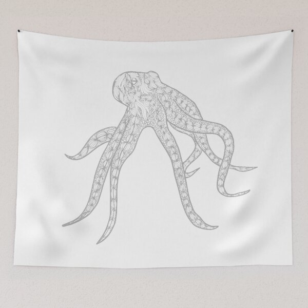 Item preview, Grey octopus designed and sold by CreativePetlin.