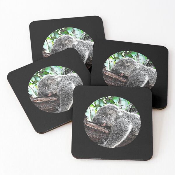 Item preview, Slothing Koala on a tree branch designed and sold by Lucky-Town-Art.