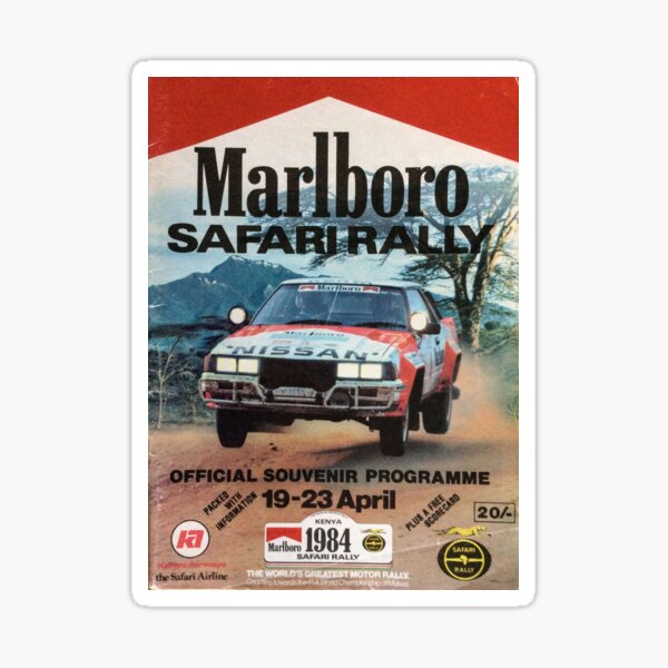 Affiche vintage de rallye safari Sticker