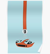 1968 Race Winning #9 Racecar Poster