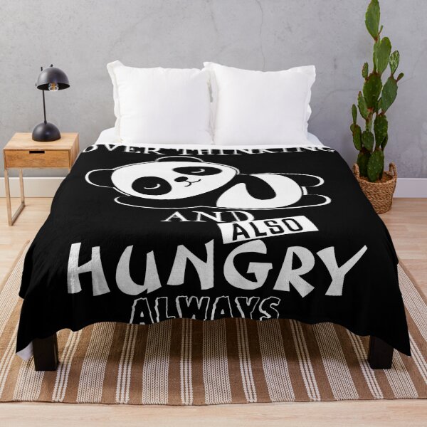 Item preview, Cute Lazy Panda - Overthinking And Also Hungry - Funny designed and sold by mewsis.