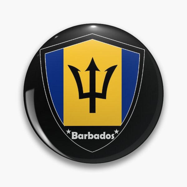 Item preview, Barbados Flag Badge designed and sold by Gina-Driada.