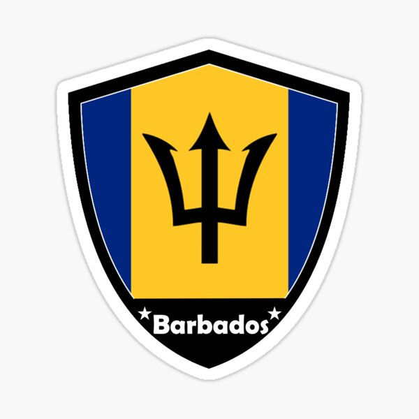 Item preview, Barbados Flag Badge designed and sold by Gina-Driada.