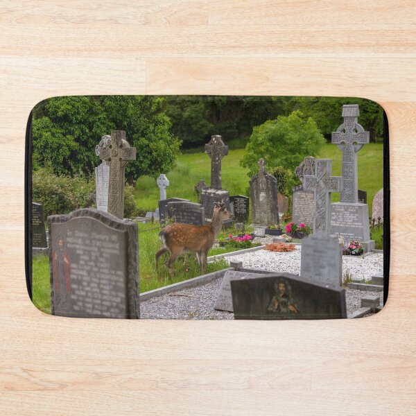 Item preview, Young deer on the Irish Graveyard of Muckross Abbey, an Old Irish Monastery in Killarney National Park, Ireland designed and sold by AlbertMi.