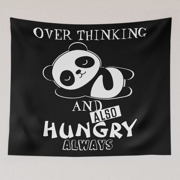 Item preview, Cute Lazy Panda - Overthinking And Also Hungry - Funny designed and sold by mewsis.