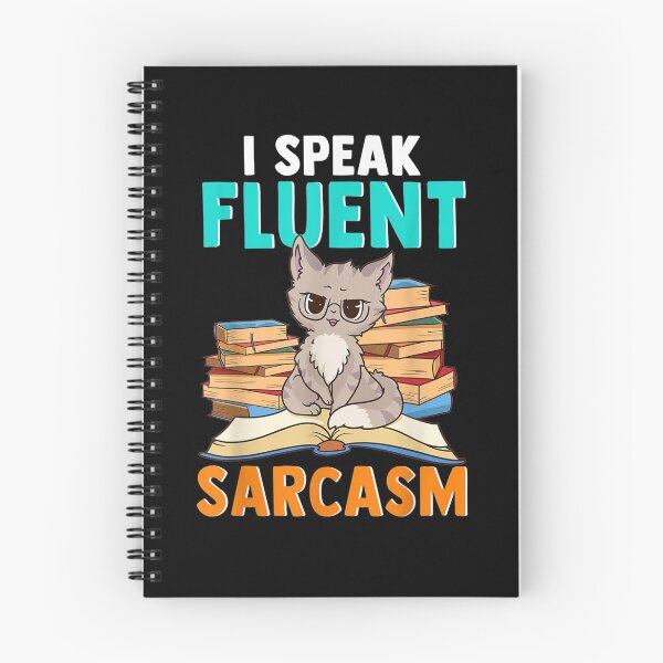 Item preview, I Speak Fluent Sarcasm Girls Bookworm Kids Cat Bibliophile  designed and sold by beatabea.