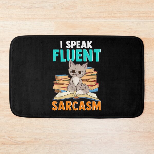 Item preview, I Speak Fluent Sarcasm Girls Bookworm Kids Cat Bibliophile  designed and sold by beatabea.