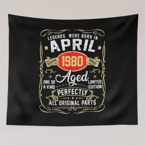 Item preview, Legends Were Born In April 1980 41th Birthday Gifts  designed and sold by beatabea.