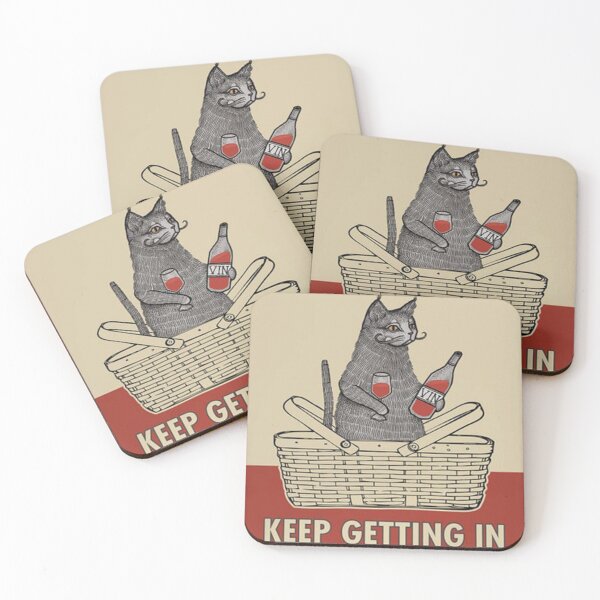 Item preview, Cat And Wine Poster designed and sold by TheresaWheeler.